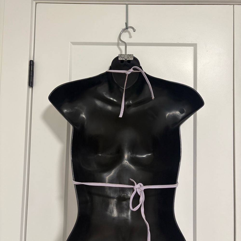 Danier Purple Leather Bikini Top‎ Bra Women’s Size Medium - Picture 6 of 13